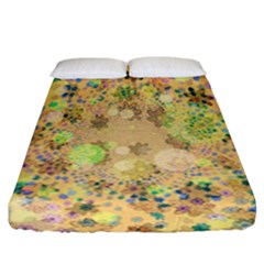 Flowers Color Colorful Watercolour Fitted Sheet (california King Size) by Simbadda