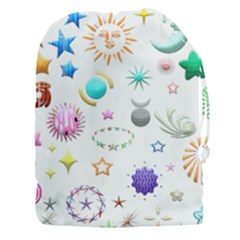 Shapes Stars Moon Sun Pattern Drawstring Pouch (xxxl)