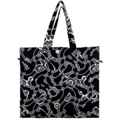 Unfinishedbusiness Black On White Canvas Travel Bag by designsbyamerianna