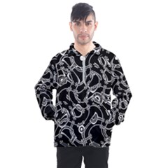 Unfinishedbusiness Black On White Men s Half Zip Pullover