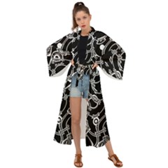 Unfinishedbusiness Black On White Maxi Kimono