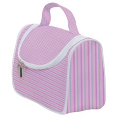 Pink Stripes Horizontal  Satchel Handbag