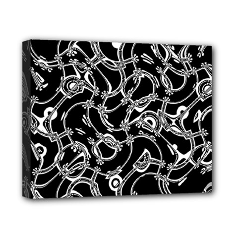 Unfinishedbusiness Black On White Canvas 10  X 8  (stretched) by designsbyamerianna