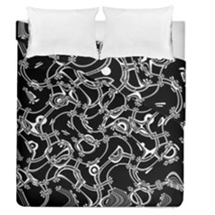 Unfinishedbusiness Black On White Duvet Cover Double Side (queen Size) by designsbyamerianna