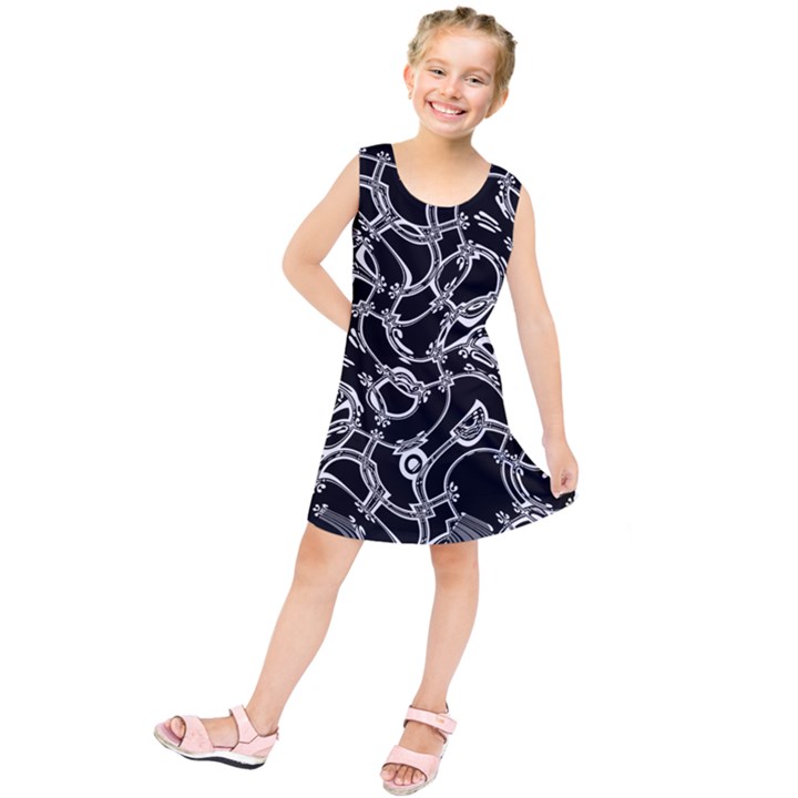 Unfinishedbusiness Black On White Kids  Tunic Dress