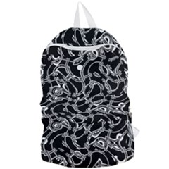 Unfinishedbusiness Black On White Foldable Lightweight Backpack by designsbyamerianna