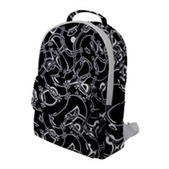 Unfinishedbusiness Black On White Flap Pocket Backpack (large) by designsbyamerianna