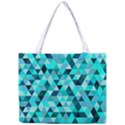 Teal Triangles Pattern Mini Tote Bag View1