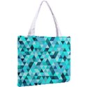 Teal Triangles Pattern Mini Tote Bag View2