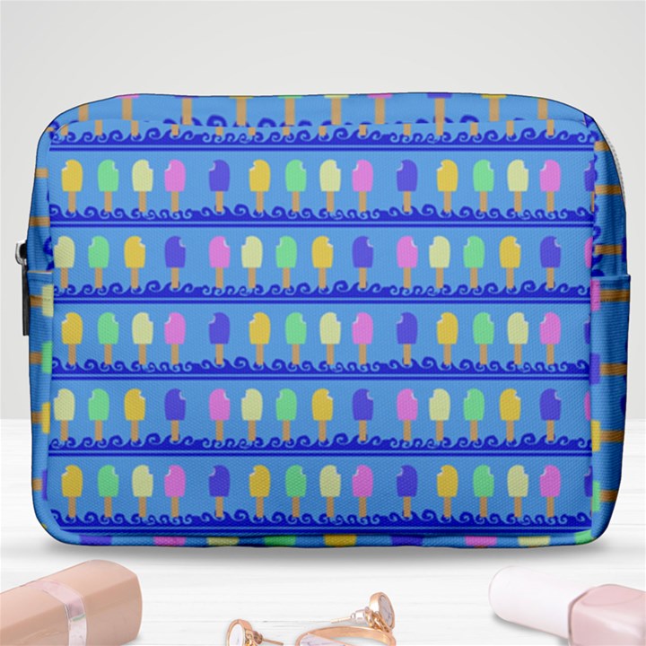 Ice Cream Bar Pattern Make Up Pouch (Large)