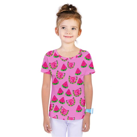 Watermelons Pattern Kids  One Piece Tee by bloomingvinedesign