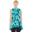 Teal Triangles Pattern Side Drop Tank Tunic View2