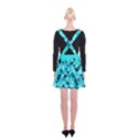 Teal Triangles Pattern Suspender Skater Skirt View2