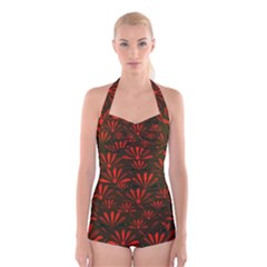 Zappwaits Cool Boyleg Halter Swimsuit  by zappwaits