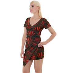 Zappwaits Cool Short Sleeve Asymmetric Mini Dress by zappwaits