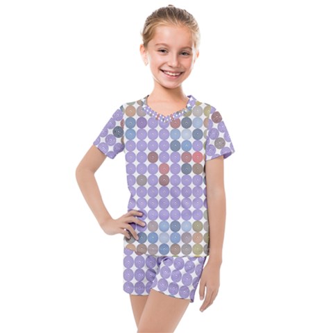 Zappwaits Spirit Kids  Mesh Tee And Shorts Set by zappwaits