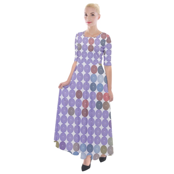 Zappwaits Spirit Half Sleeves Maxi Dress