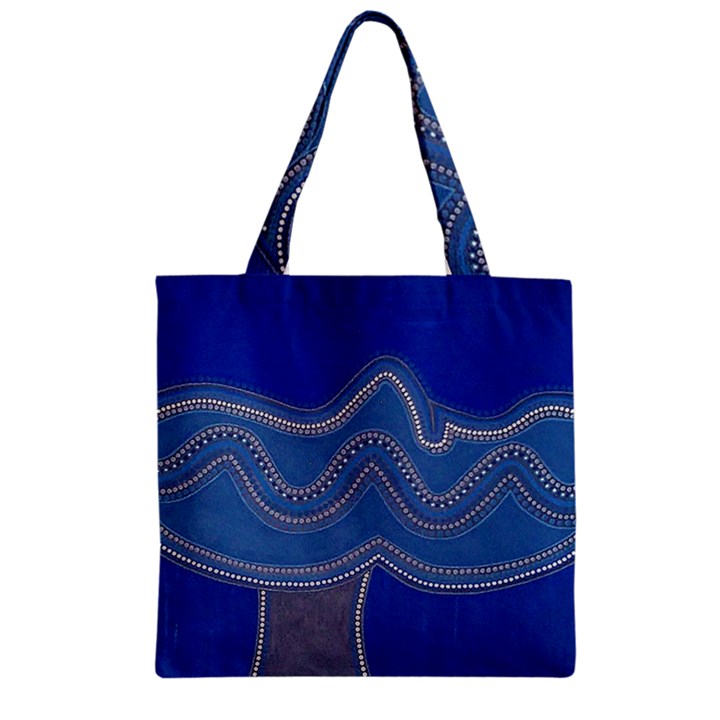 Whales Tale Zipper Grocery Tote Bag