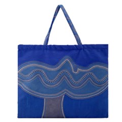 Whales Tale Zipper Large Tote Bag by ACKO68STUDIO