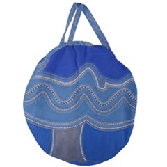 Whales Tale Giant Round Zipper Tote by ACKO68STUDIO