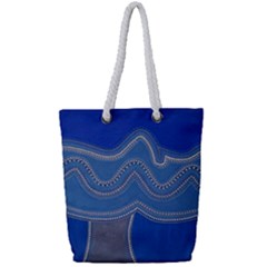 Whales Tale Full Print Rope Handle Tote (small) by ACKO68STUDIO