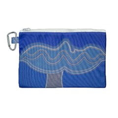 Whales Tale Canvas Cosmetic Bag (large) by ACKO68STUDIO