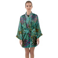 The Most Beautiful Rain Over The Stars And Earth Long Sleeve Satin Kimono by pepitasart