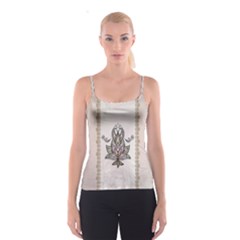 Elegant Decorative Mandala Design Spaghetti Strap Top by FantasyWorld7