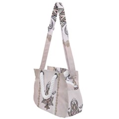 Elegant Decorative Mandala Design Rope Handles Shoulder Strap Bag