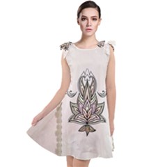 Elegant Decorative Mandala Design Tie Up Tunic Dress by FantasyWorld7