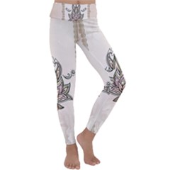 Elegant Decorative Mandala Design Kids  Lightweight Velour Classic Yoga Leggings by FantasyWorld7