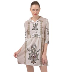 Elegant Decorative Mandala Design Mini Skater Shirt Dress by FantasyWorld7