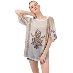 Elegant Decorative Mandala Design Oversized Chiffon Top