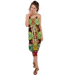 O 1 Waist Tie Cover Up Chiffon Dress