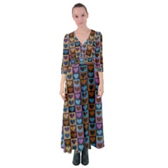 O 3 Button Up Maxi Dress