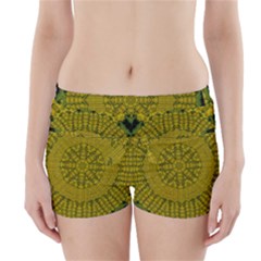 Flowers In Yellow For Love Of The Nature Boyleg Bikini Wrap Bottoms by pepitasart