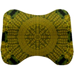 Flowers In Yellow For Love Of The Nature Head Support Cushion by pepitasart