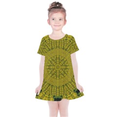 Flowers In Yellow For Love Of The Nature Kids  Simple Cotton Dress by pepitasart