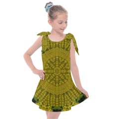 Flowers In Yellow For Love Of The Nature Kids  Tie Up Tunic Dress by pepitasart