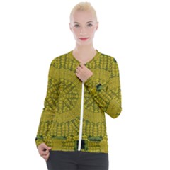 Flowers In Yellow For Love Of The Nature Casual Zip Up Jacket by pepitasart