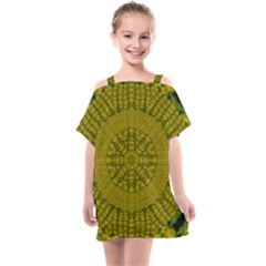 Flowers In Yellow For Love Of The Nature Kids  One Piece Chiffon Dress by pepitasart