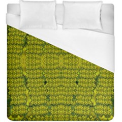 Flowers In Yellow For Love Of The Decorative Duvet Cover (king Size) by pepitasart