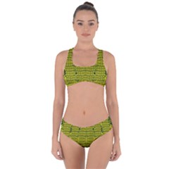 Flowers In Yellow For Love Of The Decorative Criss Cross Bikini Set by pepitasart