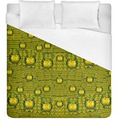 Flower Island With A Sunrise So Peaceful Duvet Cover (king Size) by pepitasart