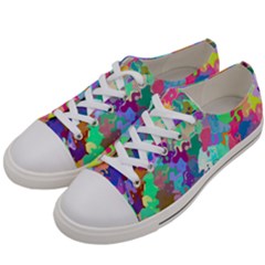 Colorful Spots                                  Women s Low Top Canvas Sneakers by LalyLauraFLM