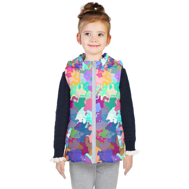 Colorful spots                                  Kid s Hooded Puffer Vest