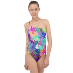 Colorful Spots                                  Classic One Shoulder Swimsuit by LalyLauraFLM