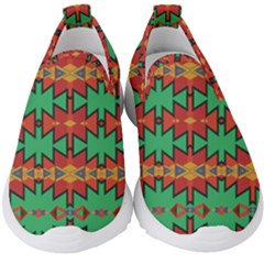 Tribal Pattern                                 Kids  Slip On Sneakers by LalyLauraFLM