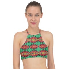 Tribal Pattern                                   Racer Front Bikini Top