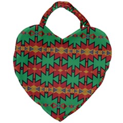 Tribal Pattern                                    Giant Heart Shaped Tote by LalyLauraFLM